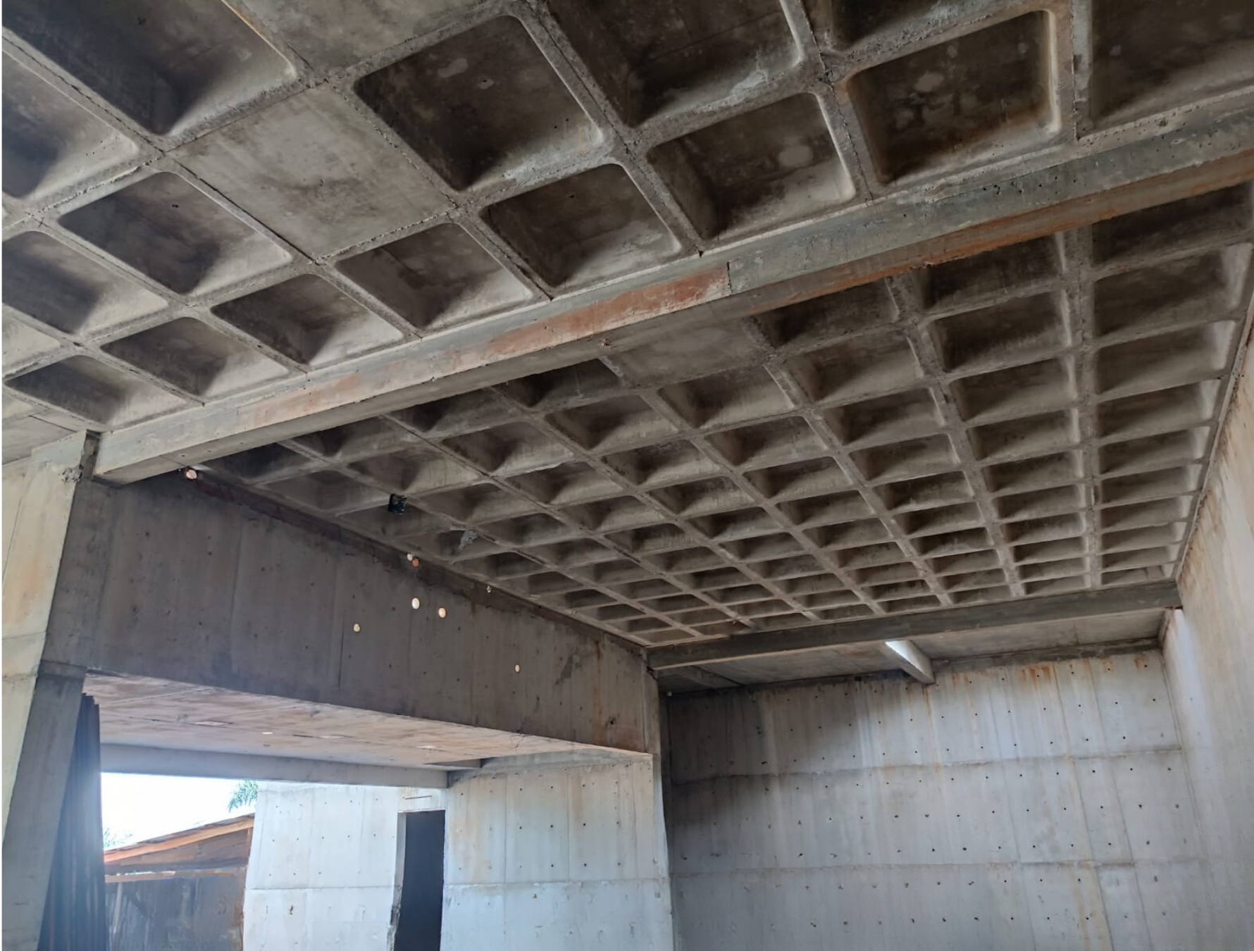 Obra híbrida em concreto armado e steel frame, detalhe 4