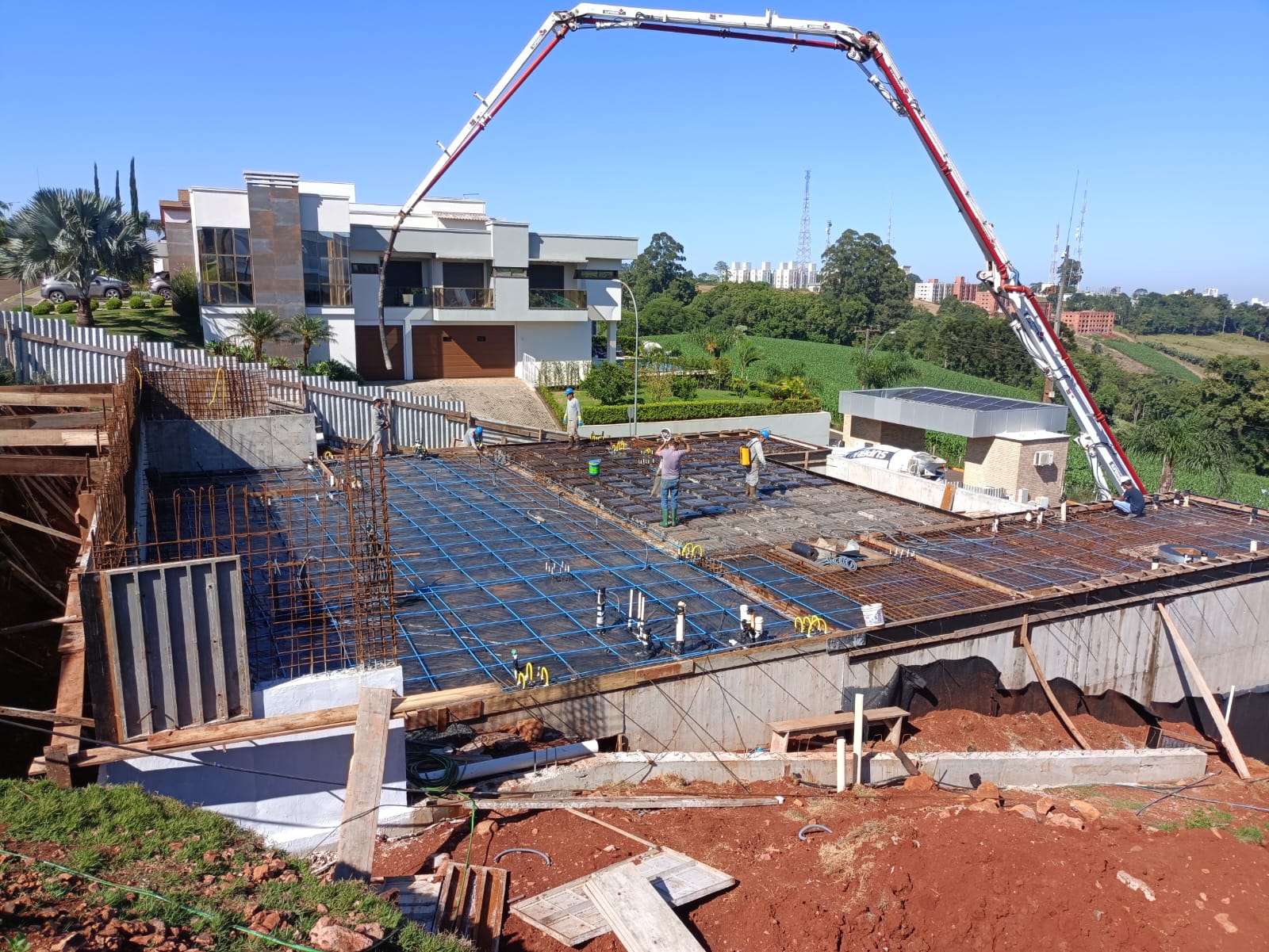 Preparação de laje em concreto armado